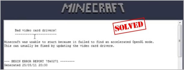 Opengl Error Minecraft 1