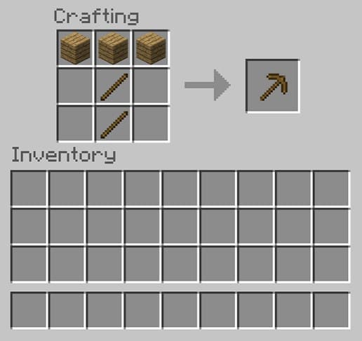 How to Make a Pickaxe in Minecraft