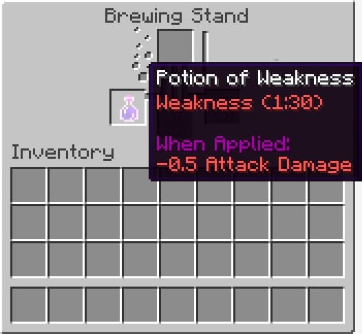 How to Make a Weakness Potion in Minecraft